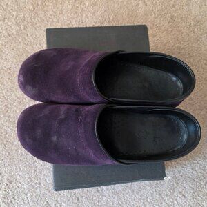 Dansko Professional plum suede clogs, size 41